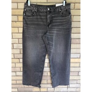 American Eagle Curvy Stovepipe Grey High Rise Stretch Jeans Size 18 Regular NWT